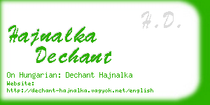 hajnalka dechant business card